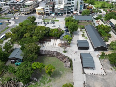 羅東林業文化園區南側5棟建築群俯視圖