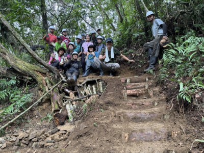 宜蘭分署攜手羅東社大舉辦松羅湖山徑手作步道活動，打造安全登山環境