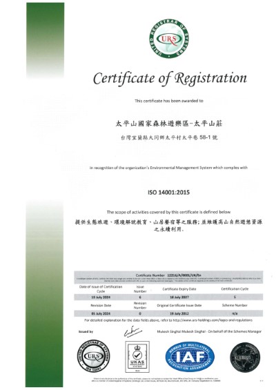 ISO14001證書-中