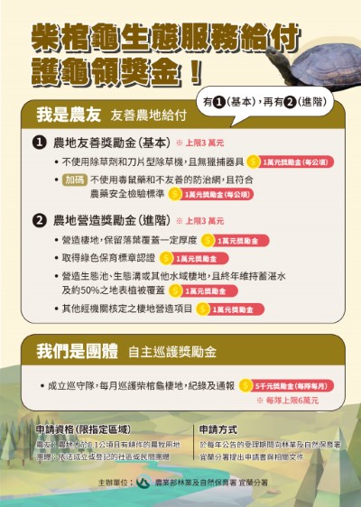 照片2、柴棺龜生態給付召募說明會海報