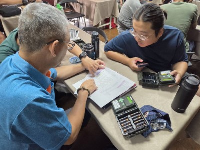 圖五、上課同仁練習操作紅外線自動照相機