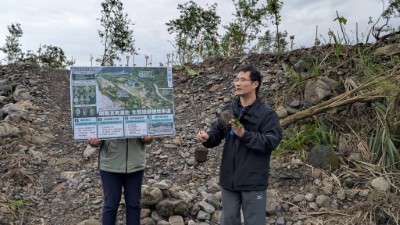 林業保育署宜蘭分署劉啟斌科長說明蘭陽軸帶綠廊串聯與多元土地兼容推動